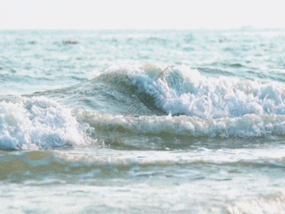 涠洲岛大海海浪浪花GIF高清图片