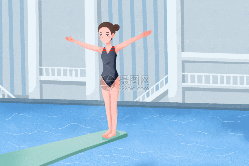 跳水运动员gif动图图片-正版gif素材401338853-摄图网