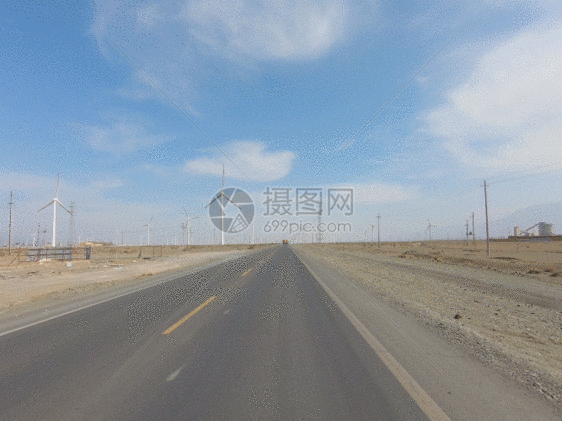 公路交通路拍风电厂电力设施GIF图片