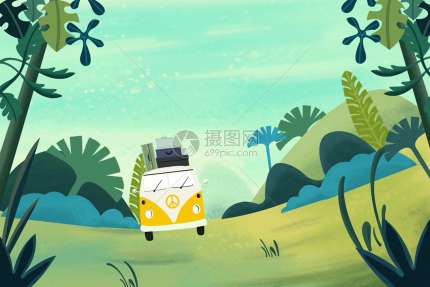 该gif动态图片标题为旅行插画gif,编号:401347472,格式:psd,gif,体积