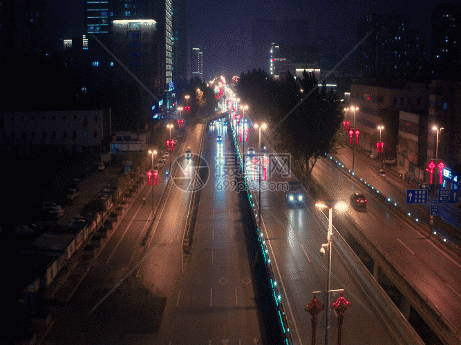 夜景高架桥gif