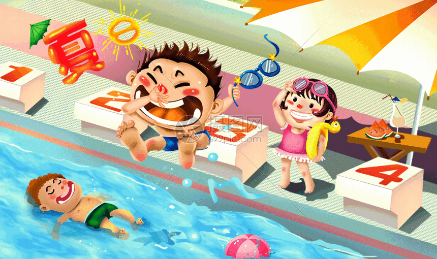 gif动图 插画动图 夏日gif动图.psd,gif 860_510