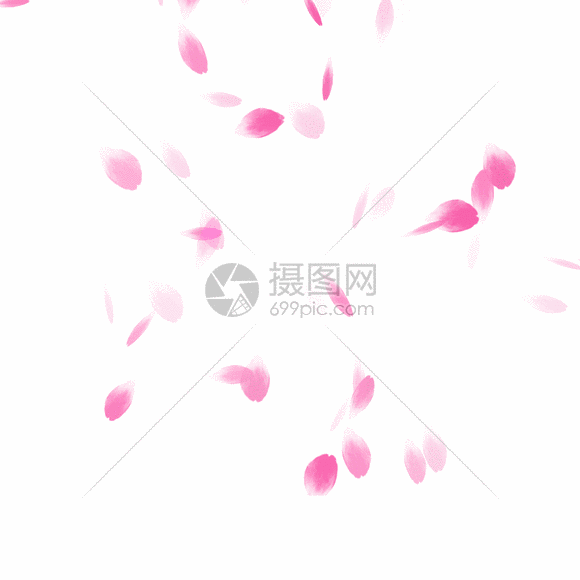 漂浮的粉色花瓣gif图片