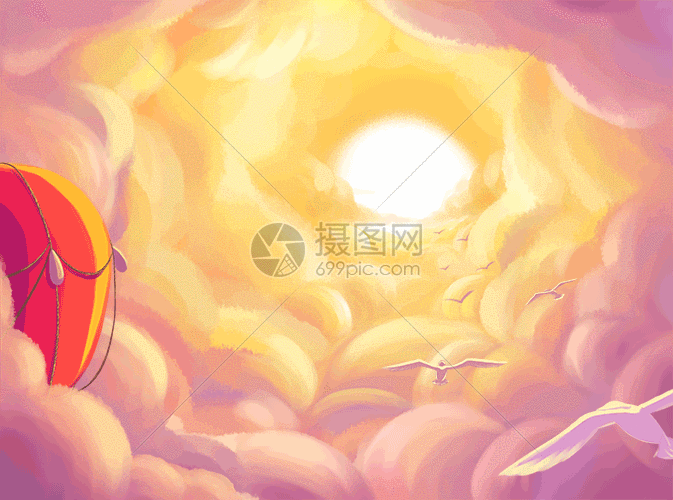 gif动图 插画动图 旅行气球gif.psd,gif 673_500