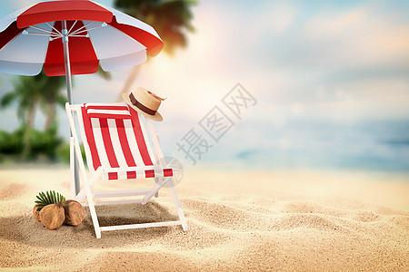 躺椅海边度假设计图片