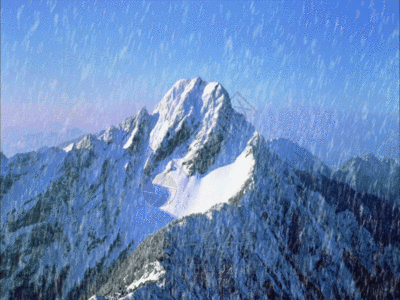 雪山风景GIF图片