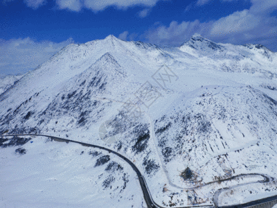 航拍雪山GIF图片