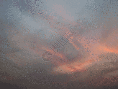 太阳下山后的红霞夕阳红晚霞GIF图片