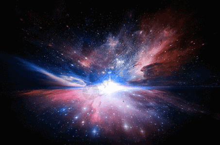 色彩爆炸科幻太空背景gif高清图片