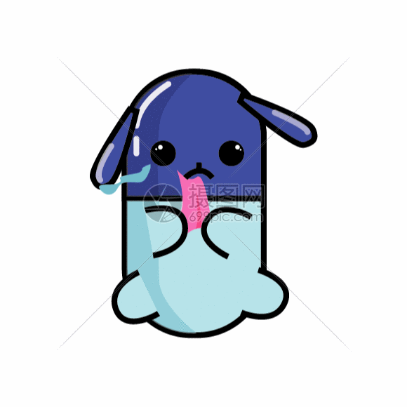 卡通胶囊兔表情包呜呜gif