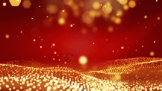 大气金色粒子舞台背景GIF图片