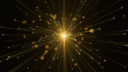 金色光效粒子放射gif图片