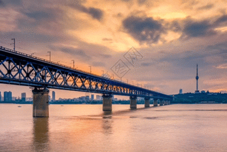 武汉长江大桥gif动图图片