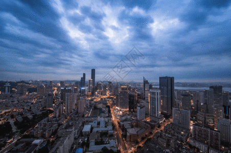 五星酒店现代城市大连夜景gif高清图片