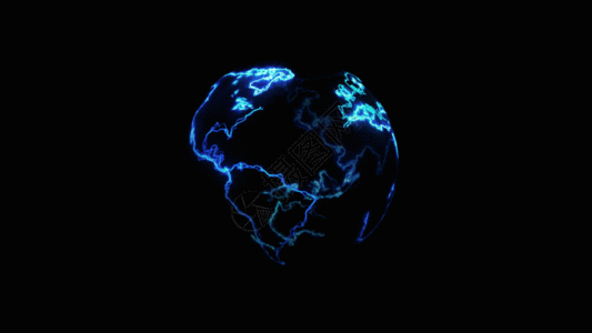 地球光线动态gif高清图片