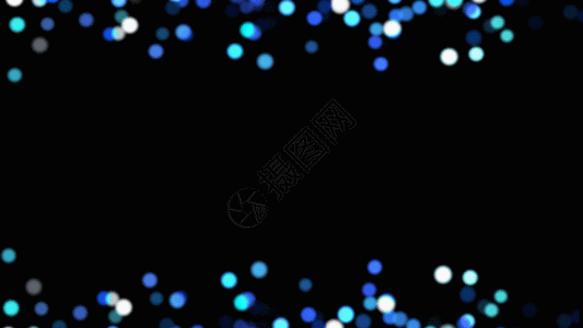 蓝色花草边框粒子球体扰动gif高清图片