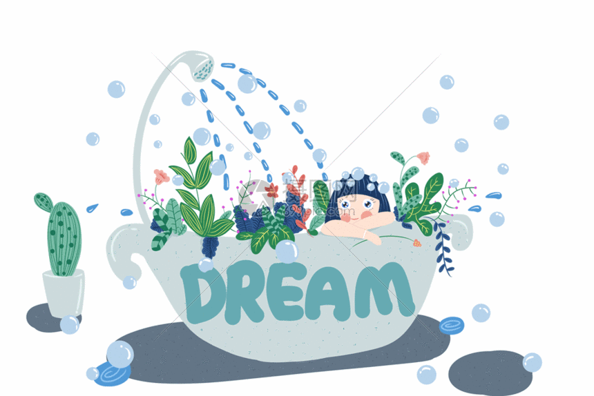 梦想的花洒gif动图图片-正版gif素材401405024-摄图网