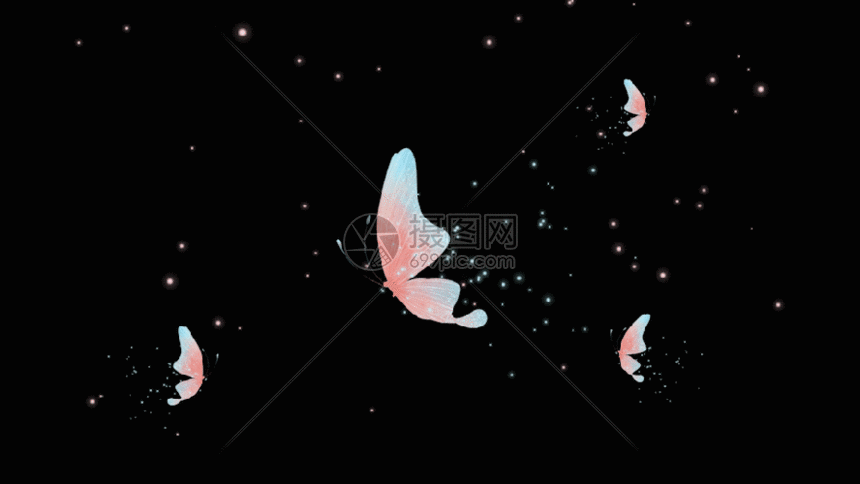粉色飞舞蝴蝶gif