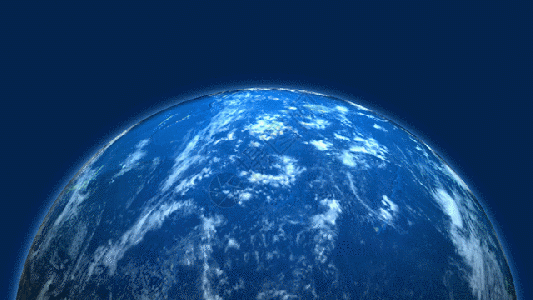 三维地球地球一半旋转gif高清图片