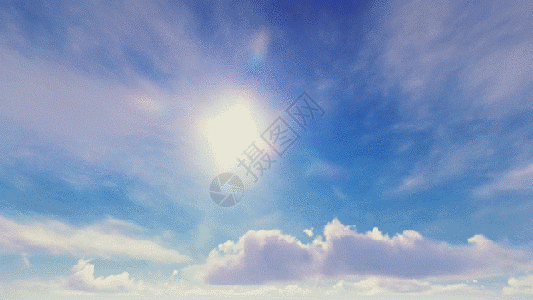 震撼大气日出天空变化gif高清图片