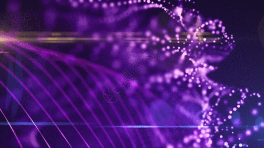 紫色粒子光线动画GIF高清图片