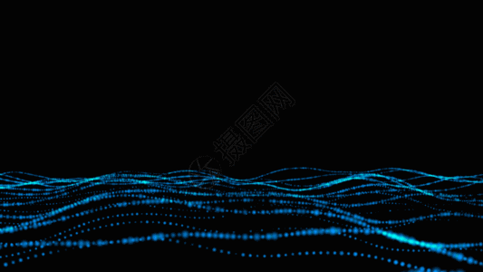 蓝色线条波浪动画GIF高清图片