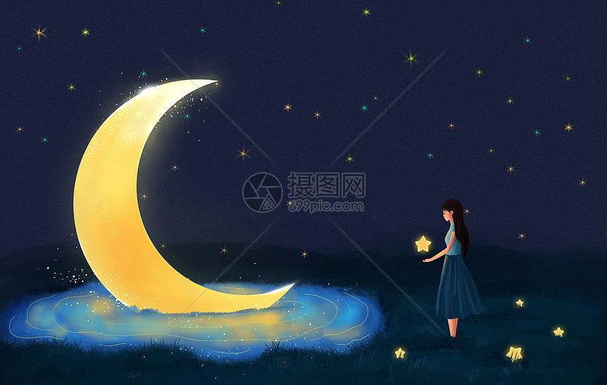 夏夜星空图片