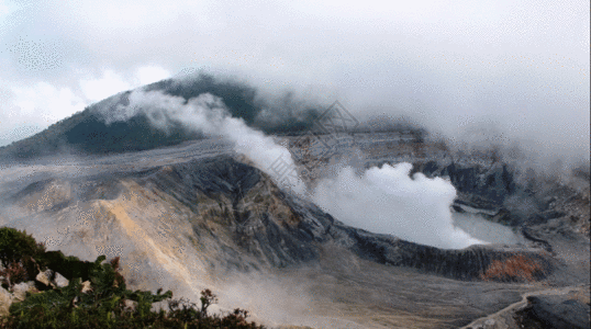 著名景点哥斯达黎加波阿斯火山口gif高清图片