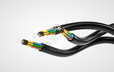 电线起火光缆 电线 光纤设计图片