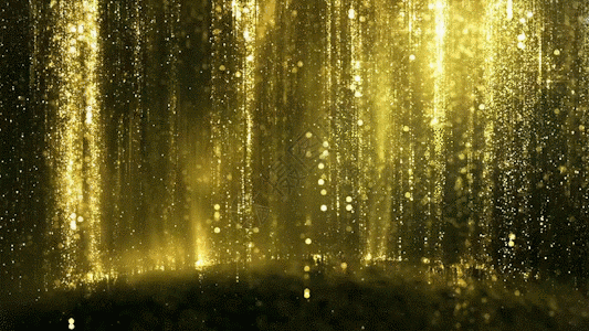金色粒子帘布动画GIF图片