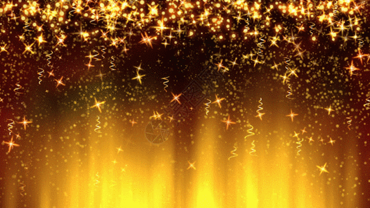 金色粒子星光掉落动画GIF图片
