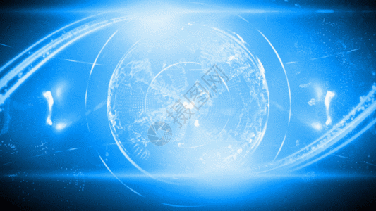 蓝色粒子光线爆炸动画GIF图片