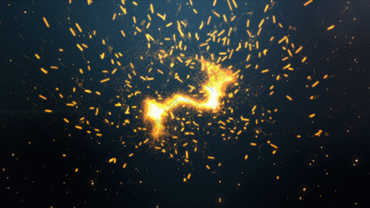 粒子火焰旋转动画GIF图片