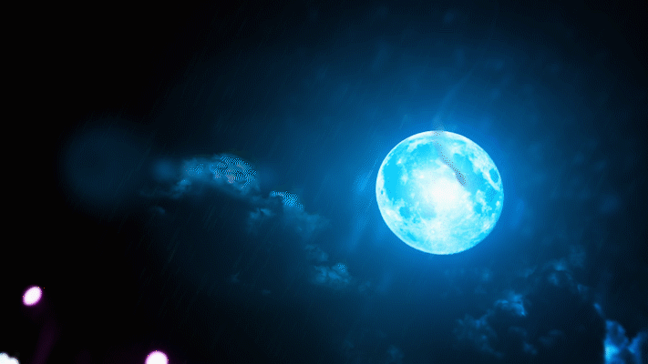 粒子月亮光斑动画GIF图片
