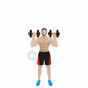 男性健身运动健身GIF高清图片