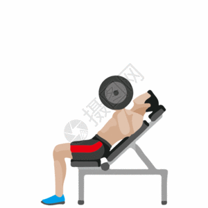 男性腹肌运动健身GIF高清图片
