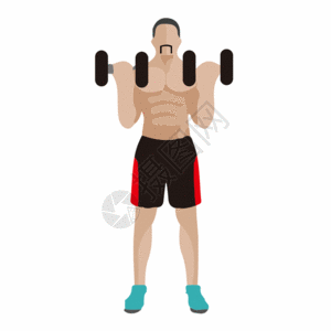 男性背景运动健身GIF高清图片
