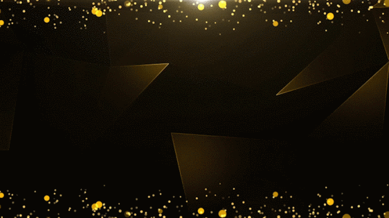 金色粒子三多边形动画GIF图片