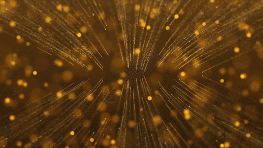 金色粒子线条交汇动画GIF图片