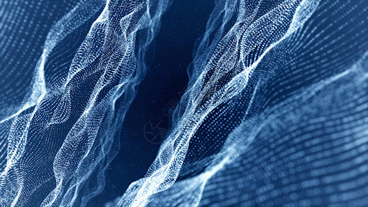 蓝色粒子帘布动画GIF图片