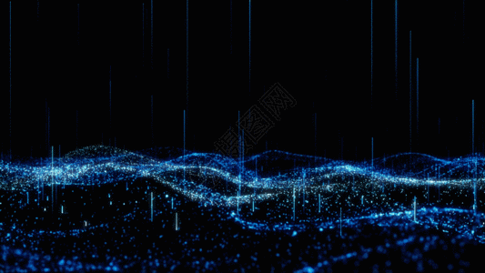 蓝色科技粒子GIF图片