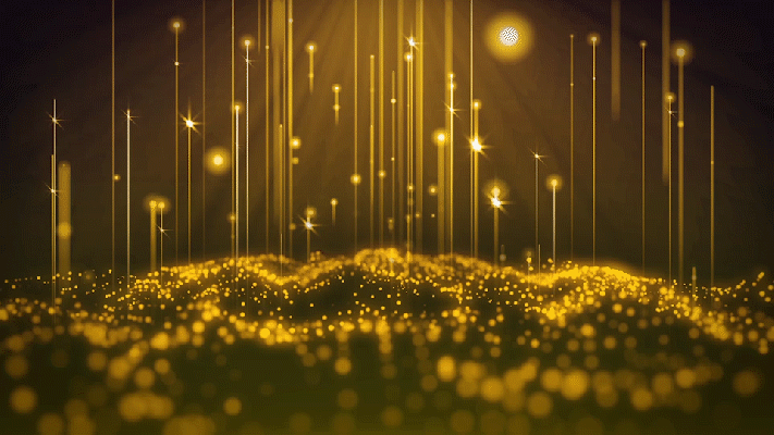 金色粒子空间GIF图片