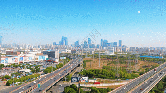 景观道路延时苏州城市交通GIF高清图片