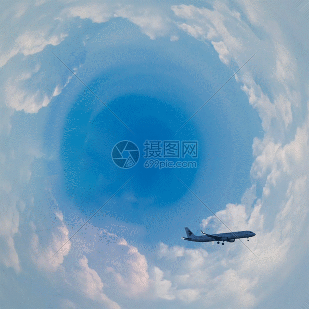 云中漫步飞机gif图片