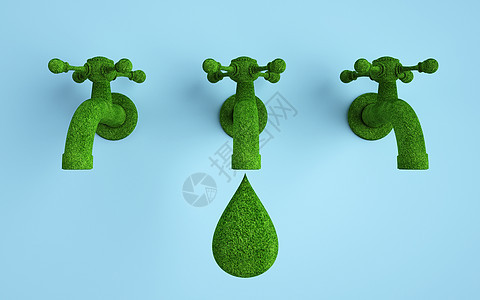 绿色环保节约用水绿色能源高清图片素材