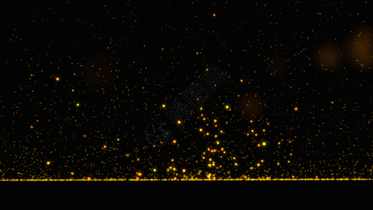金色粒子动画上升GIF图片