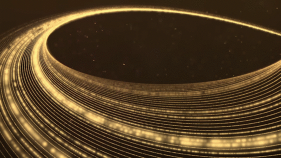 金色粒子光线旋转GIF图片