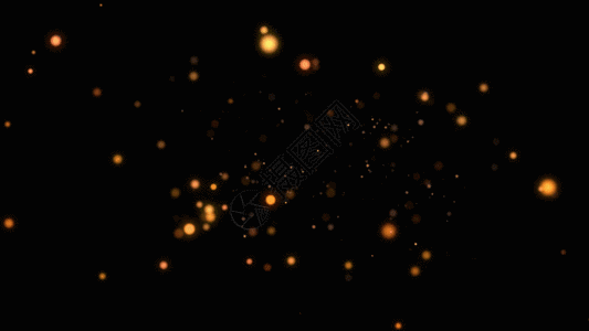 下雪的动画视频素材金色粒子颗粒动画GIF高清图片