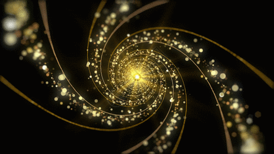 金色螺旋动画GIF图片
