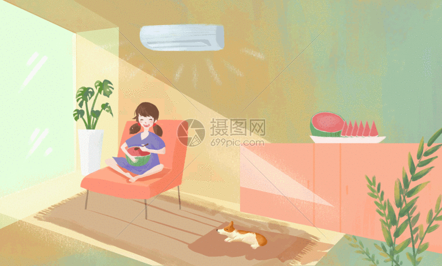 gif动图 插画动图 夏至gif.psd,gif 860_519